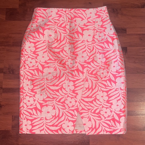 J. Crew Dresses & Skirts - JCrew satin floral cut out skirt